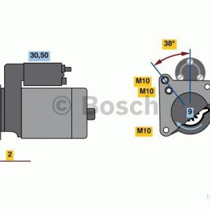 BOSCH 0 986 022 830 Démarreur 12 1 9, 8 RENAULT: CLIO 2, Kangoo I, I Express 4047024613768 BOSCH 0 986 022 830 Démarreur 12 1 9, 8 RENAULT: CLIO 2, Kangoo I, I Express 4047024613768
