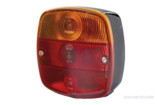 HELLA 2SE 002 514 171 Baklykta, Glödlampsteknik, 24/24V, påbyggd/skruvad, Lyktglasfärg röd/gul, Kontaktutförande Skruvkontakt, Vänster/Höger, Antal 1 4082300051643