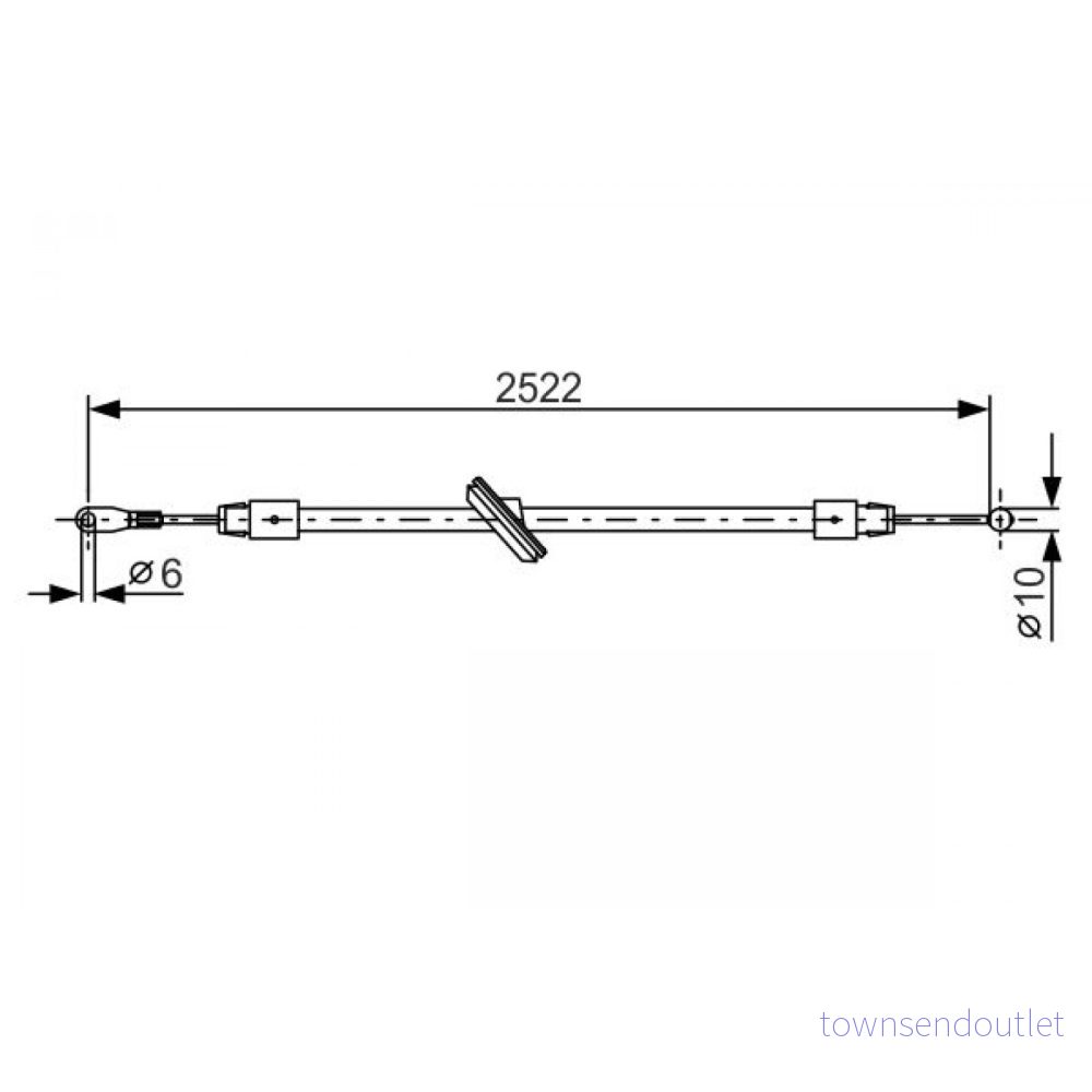 BOSCH 1 987 482 029 Câble De Frein 2522 MERCEDES BENZ: Sprinter 3.5 T Van, 5 Сamion à Plateau/Сhâssis 4047024250765