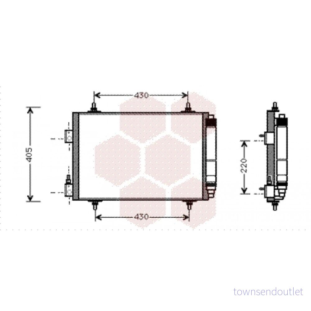 VAN WEZEL 09005192 Condenseur De Clim avec déshydrateur 14 11 Aluminium 515 CITROËN: C5 I 5 portes, Break 5410909228699