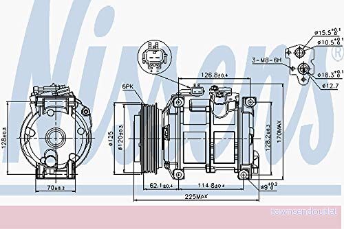 Kompressor, klimatanläggning Nissens 89074 5707286353206