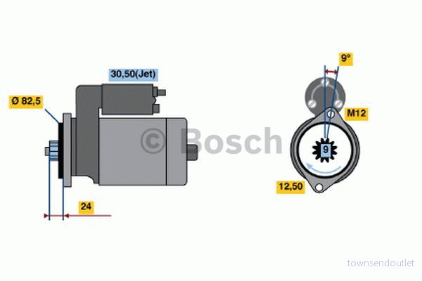 Startmotor BOSCH 0 986 018 940 3165143309551