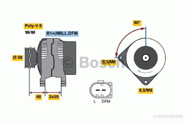 Alternator, generator BOSCH 0 986 041 510 3165141242843