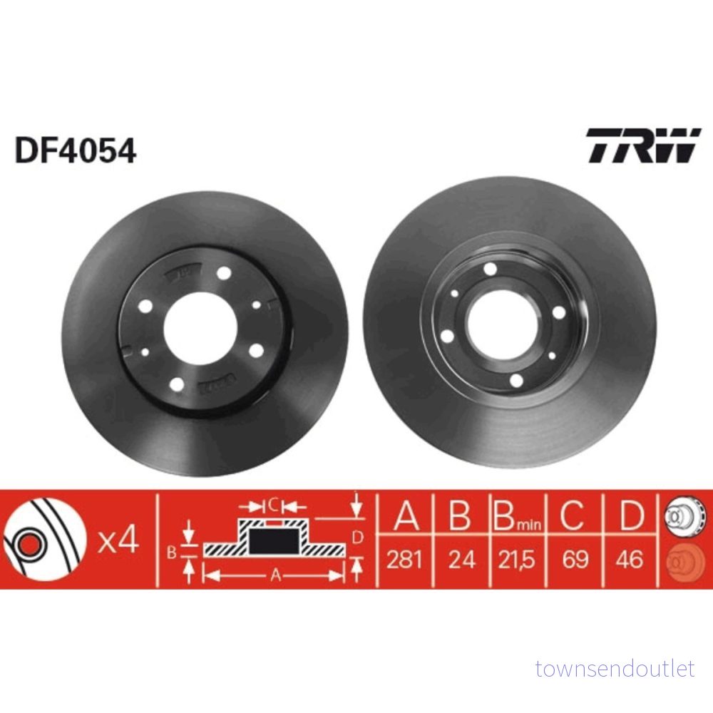 Bromsskiva TRW DF4054 3322937275274