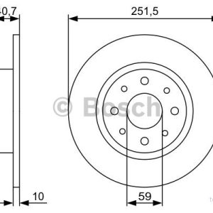 BOSCH 0 986 479 502 Disque de frein 251 10 4 98 plein huilé avec vis/boulons ALFA ROMEO: MiTo BOSCH 0 986 479 502 Disque de frein 251 10 4 98 plein huilé avec vis/boulons ALFA ROMEO: MiTo