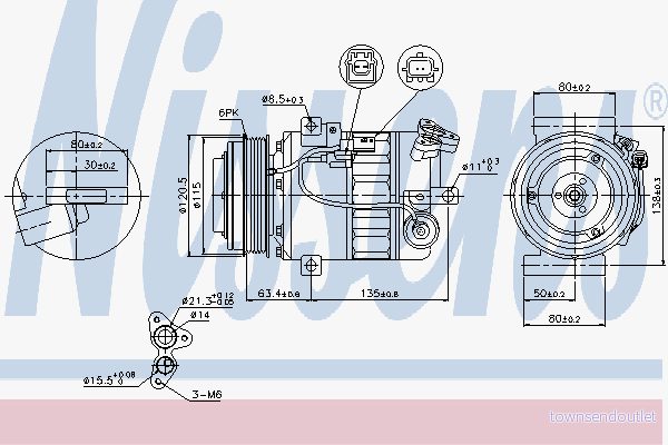 Kompressor, klimatanläggning Nissens 89394 5707286358980