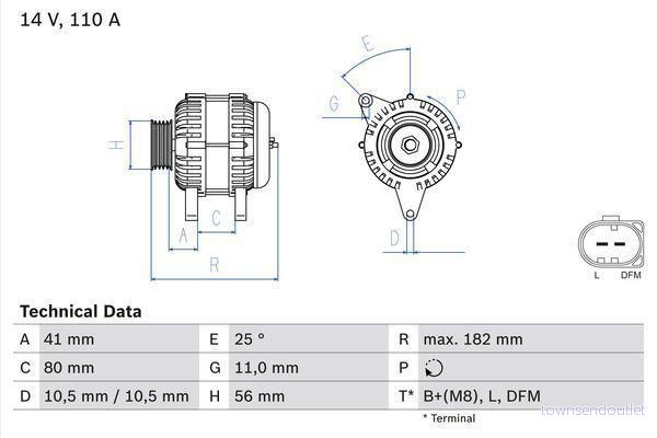 Generator Bosch 0 986 082 320 4047025332293