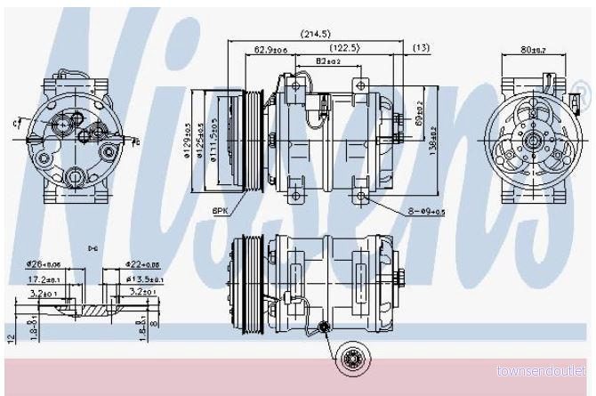 Kompressor, klimatanläggning Nissens 89317 5707286358249