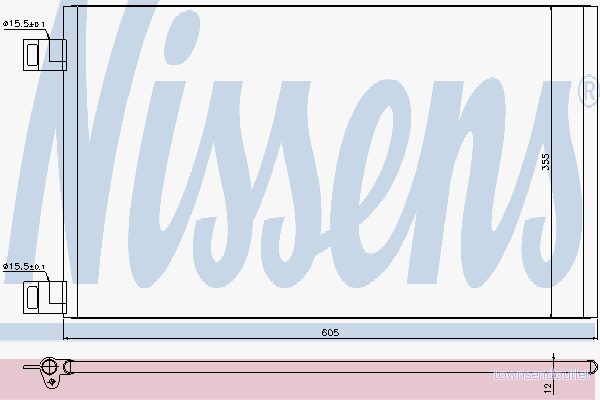 Kondensor, klimatanläggning Nissens 940184 5707286342842