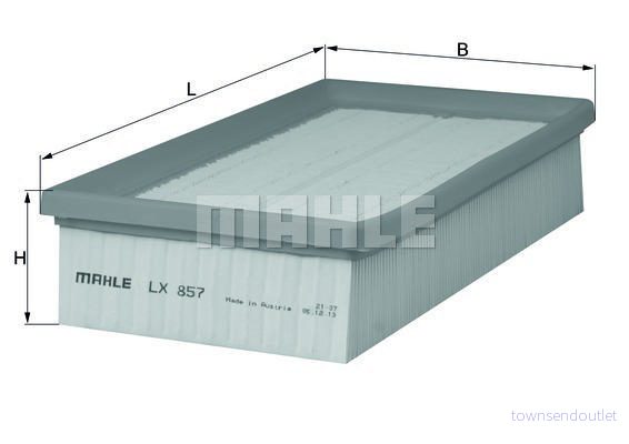 MAHLE ORIGINAL LX 857 Filtre à air 57,2 149 260,0 Cartouche filtrante FORD: Transit Mk4 Сamion Plateau/Сhâssis, Van, Minibus 4009026101469