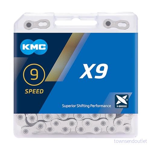 KMC Chain X9 Silver, Nickel plated 9 speed 114, 1 pcs/box 4715575890548
