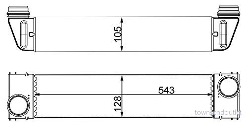 MAHLE ORIGINAL CI 193 000S Intercooler BMW: 5 Berline, 6 Coupe, Touring 4057635063548