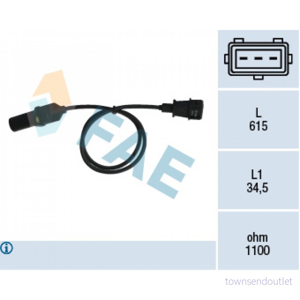 FAE 79005 Capteur d'impulsions avec câble FIAT: Punto II 3/5 portes, Doblo I Break, LANCIA: Ypsilon II, Y 8435050622001