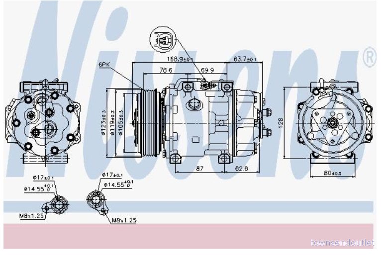 Kompressor, klimatanläggning Nissens 89143 5707286353862