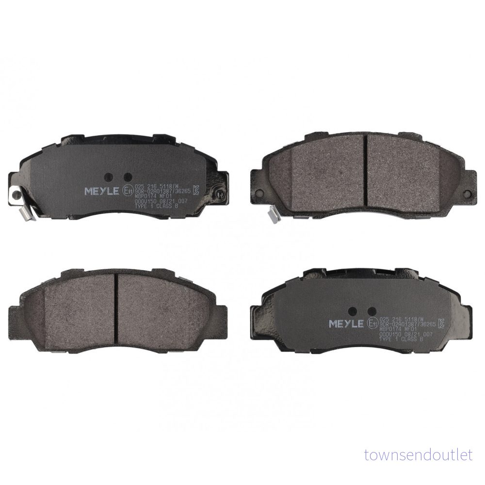 MEYLE 025 216 5118/W Jeu de plaquettes frein ORIGINAL Quality Essieu avant avec indicateur d'usure tôle anti bruit HONDA: CIVIC 6 Hatchback 4040074111994