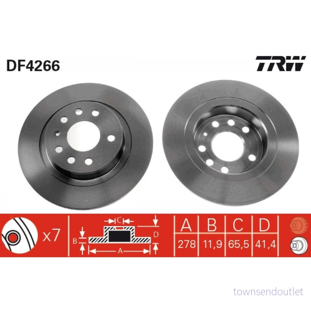 Bromsskiva TRW DF4266 3322937369706