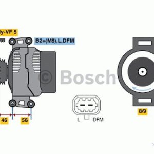 BOSCH 0 986 046 200 Alternateur 14V 140A 3165143619414 BOSCH 0 986 046 200 Alternateur 14V 140A 3165143619414