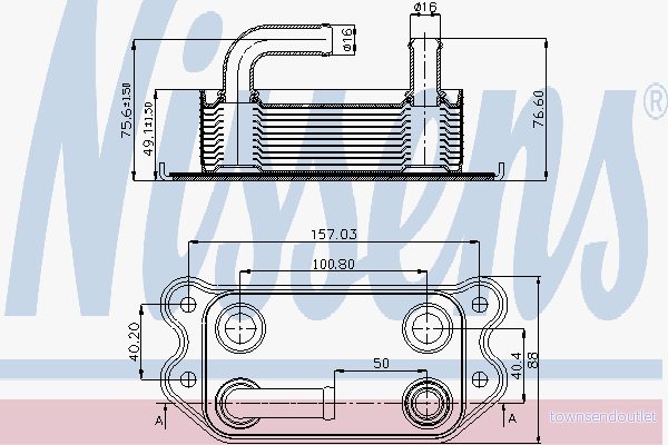 Oljekylare, motor Nissens 90714 5707286366039