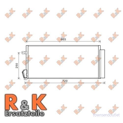 PRASCO FTA5396D Condenseur De Clim avec déshydrateur 11,9 8,9 Aluminium 647 R 134a FIAT: Doblo II Van / Break 4045385209163