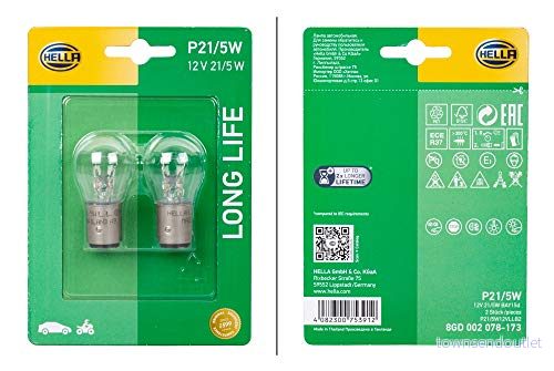 HELLA 8GD 002 078 173 Ampoule, feu clignotant 12 5 P21/5W Halogène avant, arrière FORD: FIESTA 6, Focus Mk1 3/5 portes, AUDI: TT Coupe 4082300753912