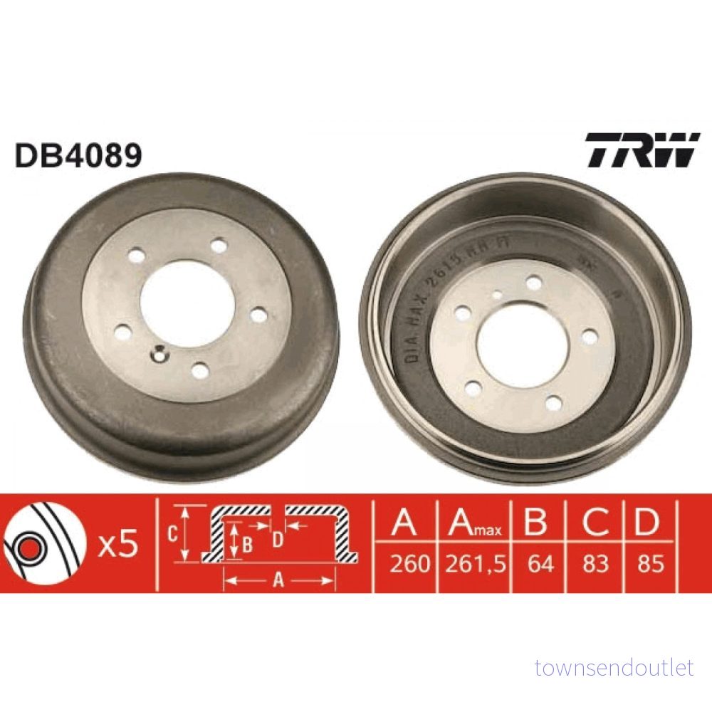 TRW DB4089 Bromstrumma 280 mm Mercedes-Benz G-Klass