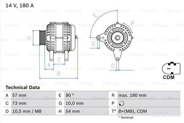 Generator BOSCH 0 986 082 200 4047025318006