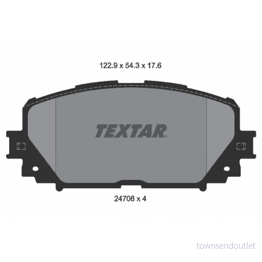 TEXTAR 2470801 Jeu de plaquettes frein non préparé pour indicateur d'usure TOYOTA: Yaris II 3/5 portes, III Verso S 4019722301599