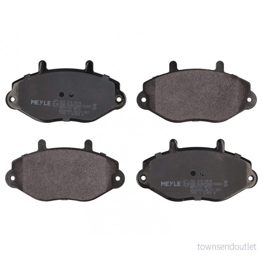 MEYLE 025 214 6918 Jeu de plaquettes frein ORIGINAL Quality Essieu avant contact signal d'usure exclu avec tôle anti bruit 4040074090282