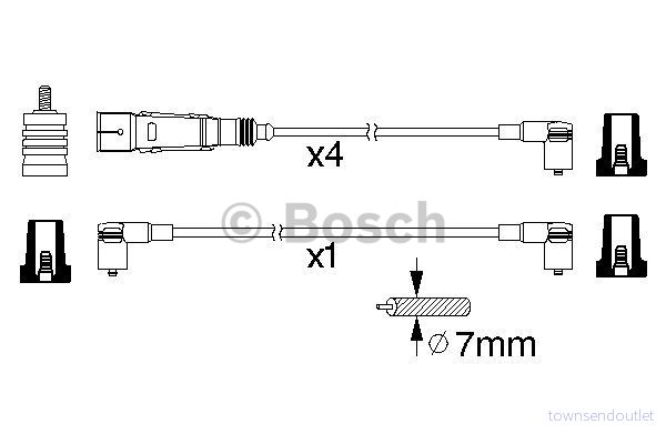 Tändkabelsats BOSCH 0 986 356 360 4047025253604