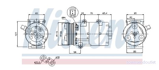 Kompressor, klimatanläggning Nissens 89326 5707286358331