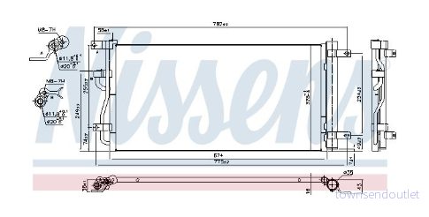 Kondensor, klimatanläggning Nissens 940569 5707286392564