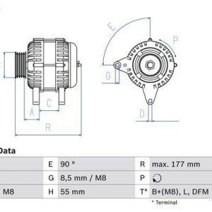 BOSCH 0 986 083 190 Generator 14V 95A DACIA: Duster SUV, Logan I MCV, Sandero 4047025852500 BOSCH 0 986 083 190 Generator 14V 95A DACIA: Duster SUV, Logan I MCV, Sandero 4047025852500