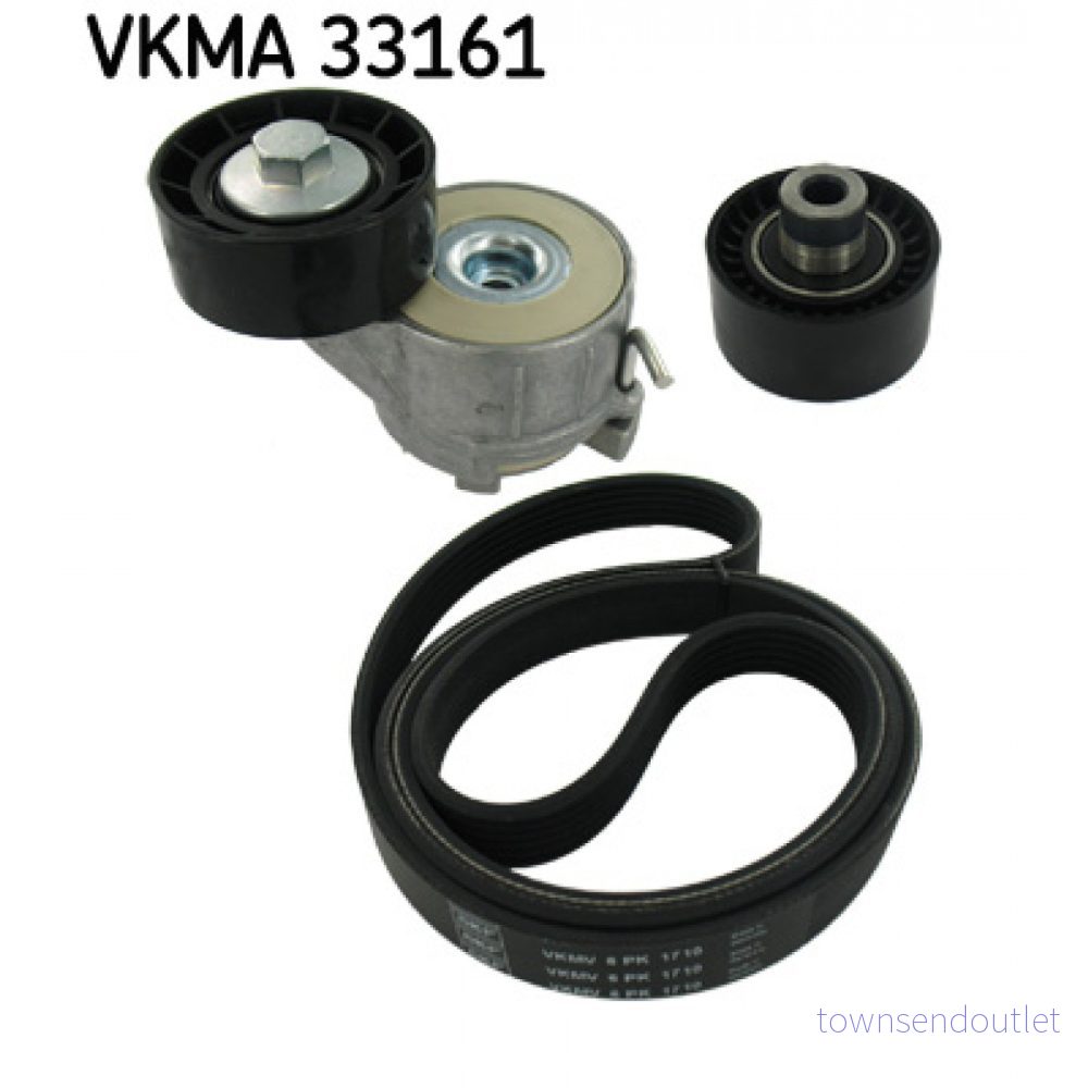 SKF VKMA 33161 Jeu de courroies trapézoïdales à nervures PEUGEOT: 206 3/5 portes, Van, Partner Origin Combispace 7316574869220