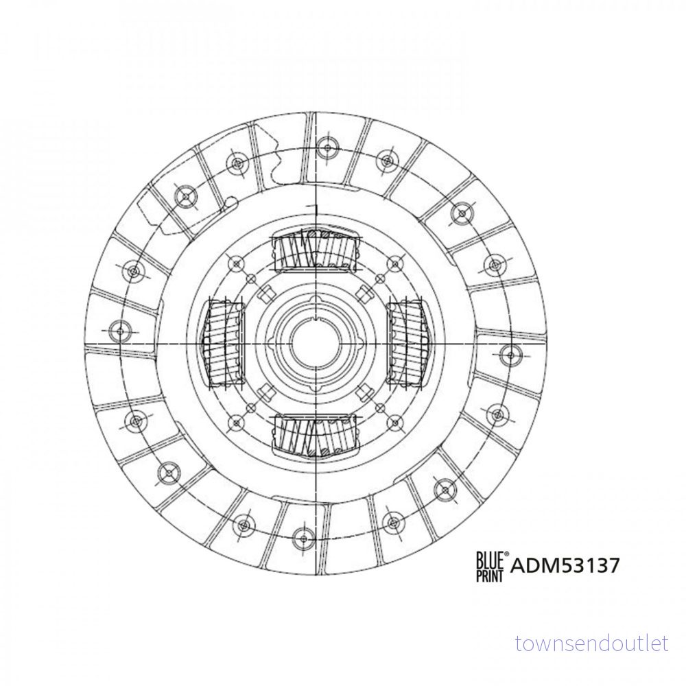 BLUE PRINT ADM53137 Disque d'Embrayage 215 22 5050063531374