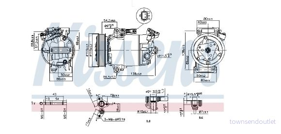 Kompressor, klimatanläggning Nissens 89608 5707286452558