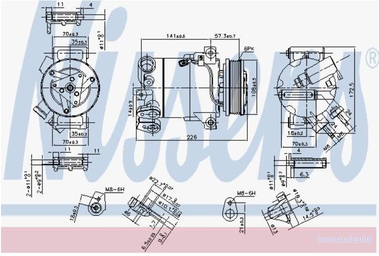 Kompressor, klimatanläggning Nissens 890215 5707286403604