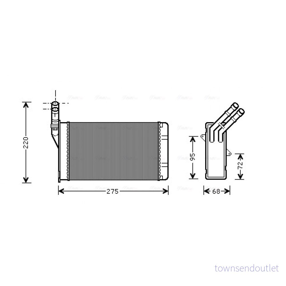 PRASCO CN6055 Radiateur De Chauffage PEUGEOT: 306 3/5 portes, Cabriolet, Partner I Van, CITROËN: Xsara 5 ZX portes 4045385006700