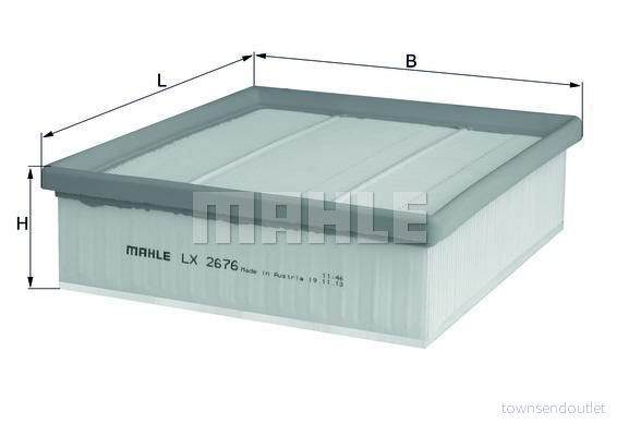 MAHLE ORIGINAL LX 2676 Filtre à air 61,3 201 212,5 Cartouche filtrante FIAT: Punto Evo 3/5 portes, Doblo II Van / Break, III portes 4009026725689