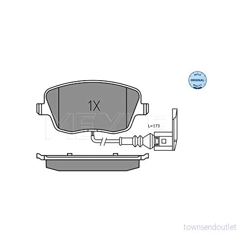 MEYLE 025 235 8118/W Jeu de plaquettes frein ORIGINAL Quality Essieu avant contact signal d'usure inclus avec tôle anti bruit SKODA: Fabia 2 4040074391716