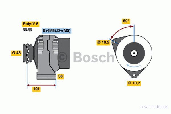 Generator BOSCH 0 986 039 740 3165141163759