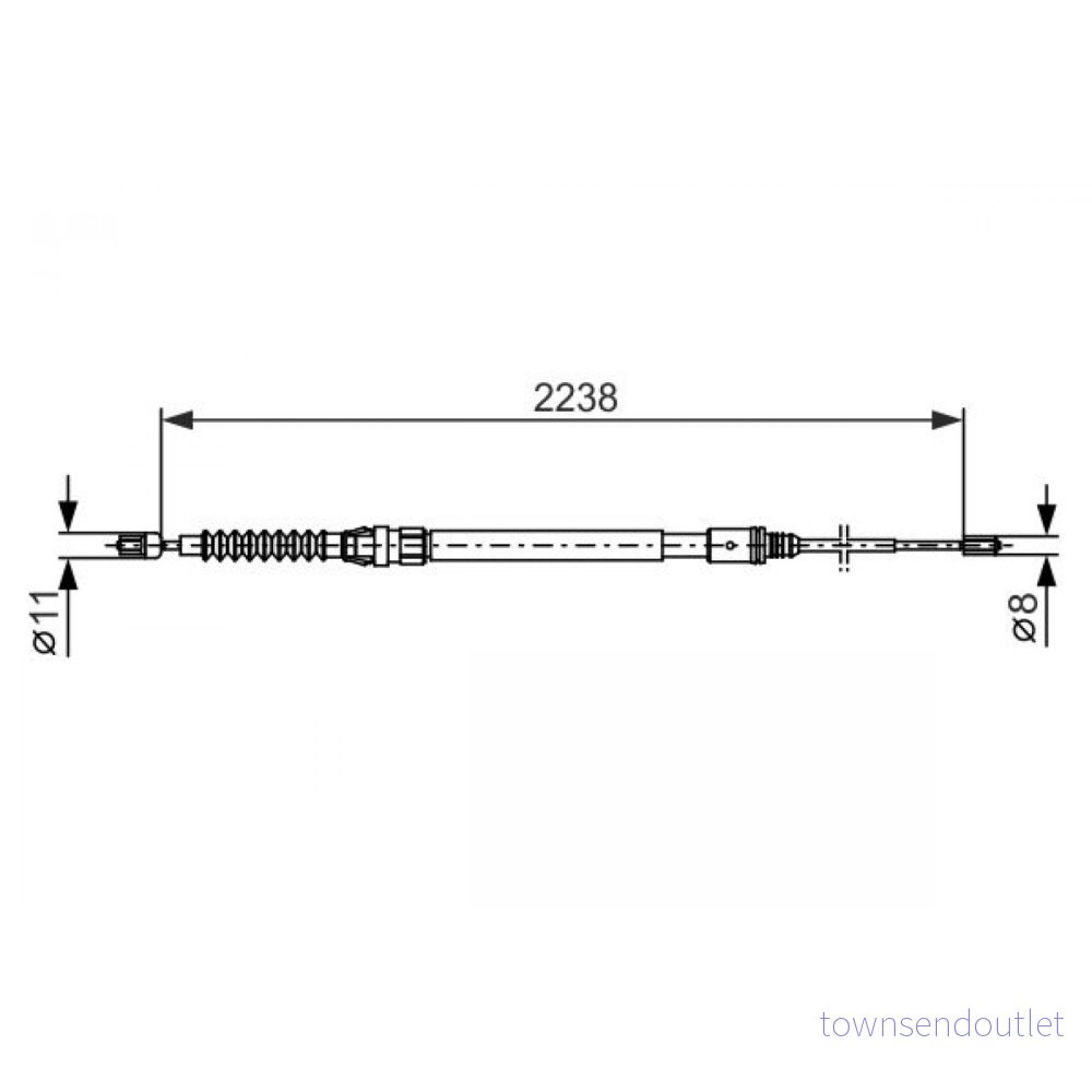 Vajer, parkeringsbroms Bosch 1 987 482 373 4047025070966