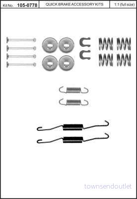 Tillbehörssats, bromsbackar QUICK BRAKE 105 0778 5706021061635
