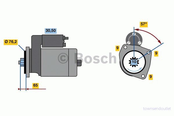 BOSCH 0 986 021 870 Démarreur 12 2 10 VOLKSWAGEN: TRANSPORTER 4, 4 Bus, California Westfalia T4 Minibus 4047024654174