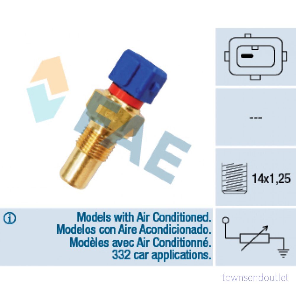 Kylvätsketemperatur sensor, citroën,peugeot, 1338.09, 1844.C6, 1844.C7, 518 054 35, 51805434, 51805435, 96.018.426 8435050603673
