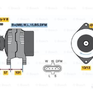 BOSCH 0 986 047 440 Alternateur 28V 80A 3165144046219 BOSCH 0 986 047 440 Alternateur 28V 80A 3165144046219