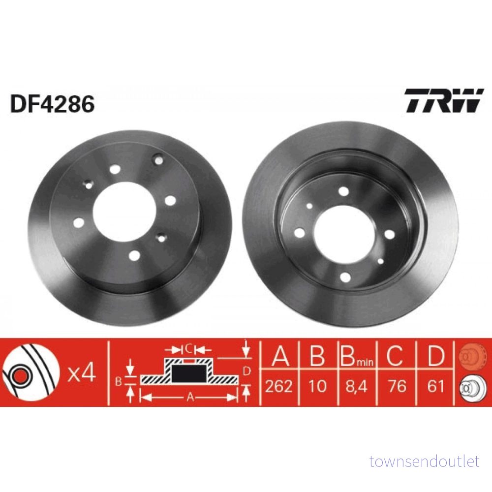 Bromsskiva TRW DF4286 3322937369751