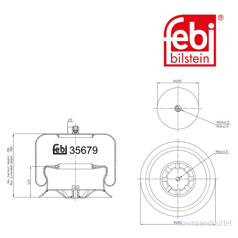 FEBI BILSTEIN Luftbälgar 35679