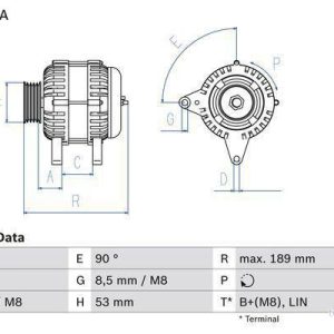 BOSCH 0 986 084 130 Alternateur 14V 180A VOLKSWAGEN: Golf 7, Passat B8 Variant, Touran II, AUDI: A3 Sportback, 3/5 portes, Berline 4047026082890 BOSCH 0 986 084 130 Alternateur 14V 180A VOLKSWAGEN: Golf 7, Passat B8 Variant, Touran II, AUDI: A3 Sportback, 3/5 portes, Berline 4047026082890