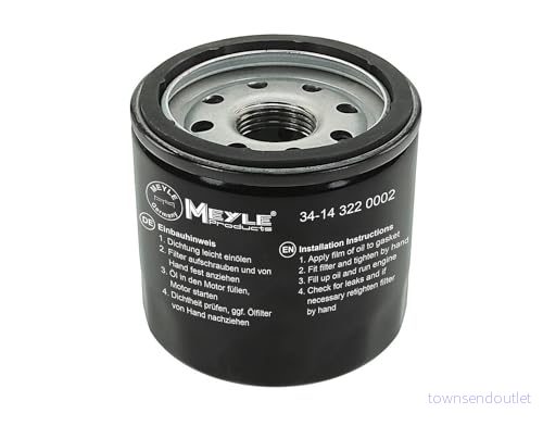 MEYLE 34 14 322 0002 Filtre à huile M20x1,5 ORIGINAL Quality avec un clapet de non retour vissé SUBARU: Impreza I Berline, Forester II 4040074084021