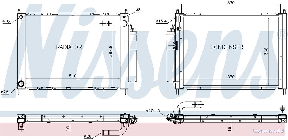 Kylmodul NISSENS 68747 5707286373389